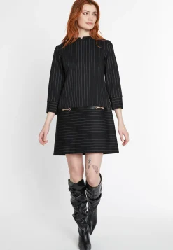 Fashion Ana Alcazar A-Linienkleid Somona Schwarz