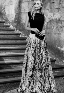 Online Ana Alcazar Black Label Maxi Paillettenkleid No. 78 Schwarz&Weiß