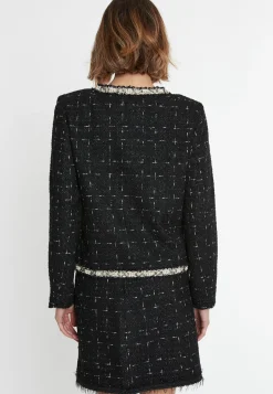 Discount Ana Alcazar Bouclé Jacke Sadea Schwarz&Weiß