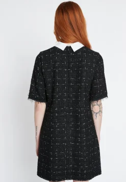 Fashion Ana Alcazar Bouclé Kleid Sadora Schwarz