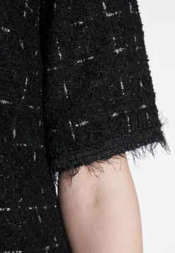 Fashion Ana Alcazar Bouclé Kleid Sadora Schwarz