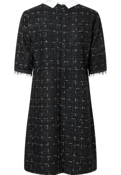 Fashion Ana Alcazar Bouclé Kleid Sadora Schwarz