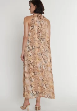 New Ana Alcazar Chiffonkleid Pakyna Beige