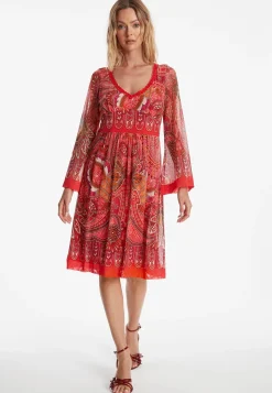 New Ana Alcazar Empirekleid Zevila Rot