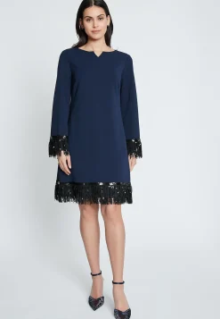 New Ana Alcazar Fransenkleid Imones Blau