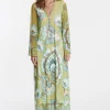 Fashion Ana Alcazar Kaftankleid Weolie Mehrfarbig
