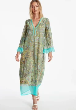 Fashion Ana Alcazar Kaftankleid Zikasa Mehrfarbig