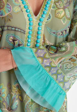 Fashion Ana Alcazar Kaftankleid Zikasa Mehrfarbig