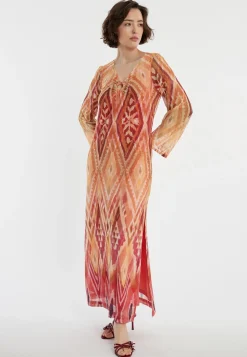 New Ana Alcazar Langes Ethnokleid Zibaly Mehrfarbig