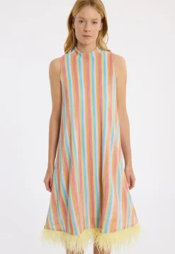 New Ana Alcazar Limitiertes Plisseekleid Lorylis Mehrfarbig