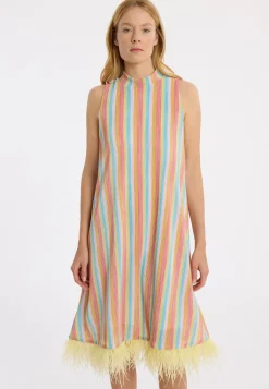 New Ana Alcazar Limitiertes Plisseekleid Lorylis Mehrfarbig