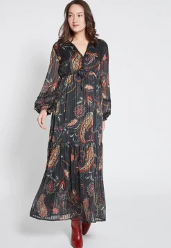 Fashion Ana Alcazar Maxikleid Habwy Schwarz