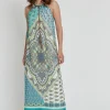 Fashion Ana Alcazar Maxikleid Keitis Mehrfarbig