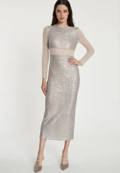 Hot Ana Alcazar Maxikleid Tafia Silber