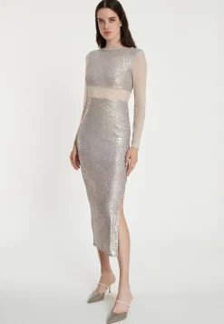 Hot Ana Alcazar Maxikleid Tafia Silber