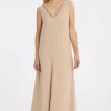 New Ana Alcazar Maxikleid Zamia Beige