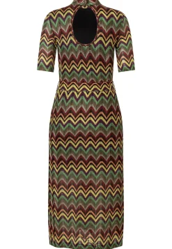 Fashion Ana Alcazar Midi Strickkleid Sumia Mehrfarbig