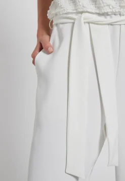 New Ana Alcazar Pailletten Jumpsuit Giony Weiß