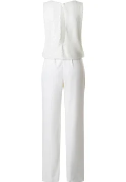 New Ana Alcazar Pailletten Jumpsuit Giony Weiß