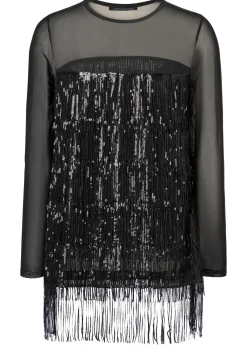 Fashion Ana Alcazar Paillettentop Tabine Schwarz