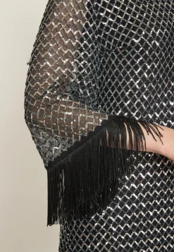Outlet Ana Alcazar Partykleid Odena Silber