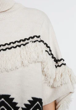 New Ana Alcazar Poncho Pullover Evolys Offwhite