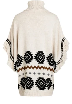 New Ana Alcazar Poncho Pullover Evolys Offwhite
