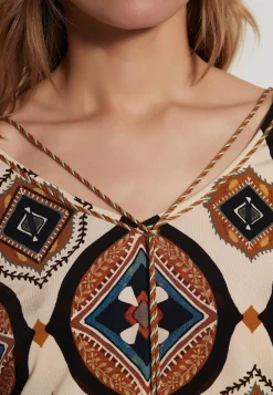 Hot Ana Alcazar Printtop Fesela Mehrfarbig