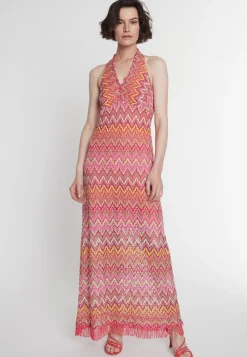 Clearance Ana Alcazar 70's Maxikleid Polora Mehrfarbig