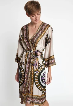 Fashion Ana Alcazar Seidenkimono Lafora Mehrfarbig