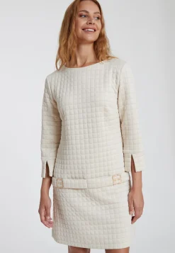 Hot Ana Alcazar Sixtieskleid Savani Offwhite