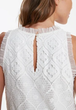 Discount Ana Alcazar Spitzenkleid Wabea Weiß