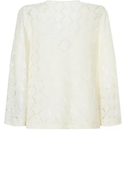 Discount Ana Alcazar Spitzentop Pagomi Offwhite