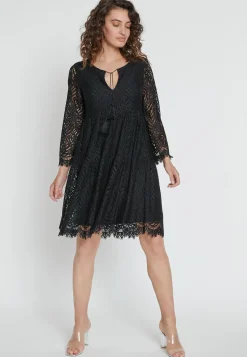 Hot Ana Alcazar Stufenkleid Kadali Schwarz