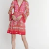 Sale Ana Alcazar Volantkleid Peply Rot
