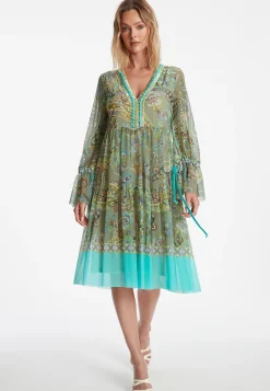 Clearance Ana Alcazar Volantkleid Zikone Mehrfarbig