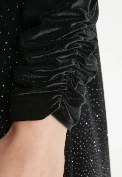 Outlet Ana Alcazar Weites Samtkleid Taheli Schwarz